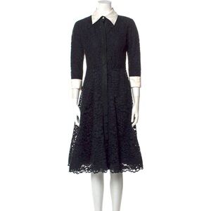 TERI JON BY RICKIE FREEMAN Preppy French Black & White Lace Dress 4